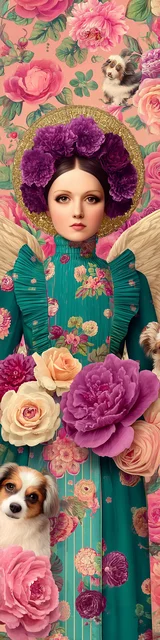 Free angel bookmark featuring serious victorian angel